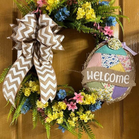 Easter grapevine wreath-18” - Picture 2 of 5